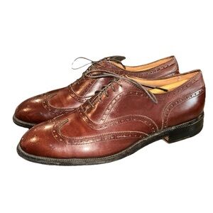 Alden Wingtips Classic Brown Leather Men's Dress Shoes Size 9 B/D